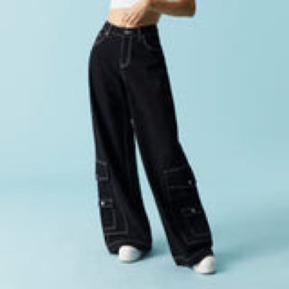 Low rise - wide leg jeans - Picture 3 of 3
